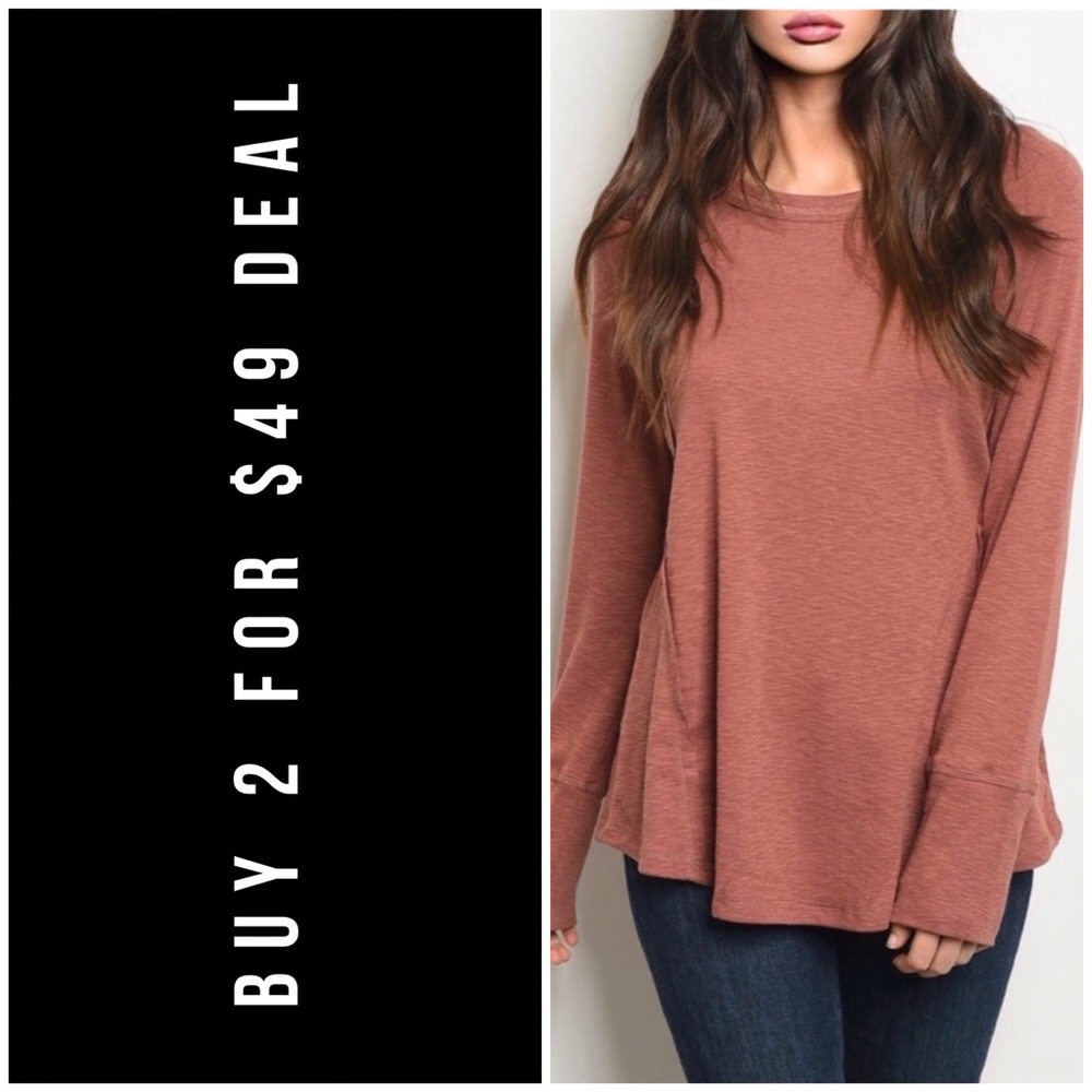 ❄️MAUVE RAW EDGE TOP